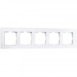 Werkel рамка СУ 5 мест. Favorit (белый,стекло) W0051101 a051195