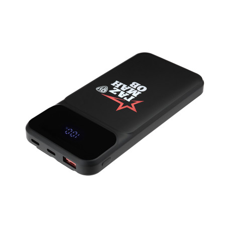 BY Газманов Аккумулятор мобильный, 10000мАч, встроенные кабели, индик.заряда, светящийся логотип