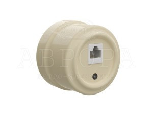 МЕЗОНИНЪ АВРОРА роз компьютерная RJ45, слоновая кость GE70342-02