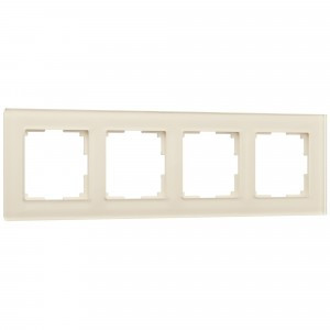 Werkel рамка СУ 4 мест. Favorit (молочный, стекло) W0041141 a058816