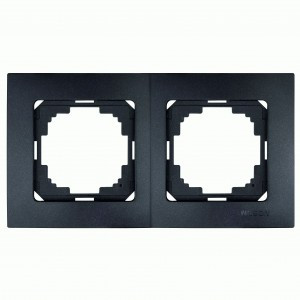 Nilson TOURAN  рамка СУ 2 мест. матовый черный 24380092