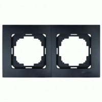 Nilson TOURAN  рамка СУ 2 мест. матовый черный 24380092