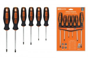 TDM Алмаз Набор отверток 6шт: SL:3x75,5x100,6x150, PH:0х75,1x100,2x150 CR-V SQ1013-0207