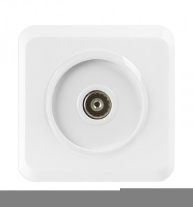 Smartbuy Юпитер роз. ОУ телевизионная TV 1 мест. 75Ом  5-862МГц белая (SBE-03w-S1-TV)