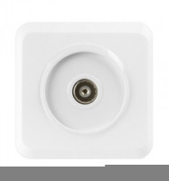 Smartbuy Юпитер роз. ОУ телевизионная TV 1 мест. 75Ом  5-862МГц белая (SBE-03w-S1-TV)