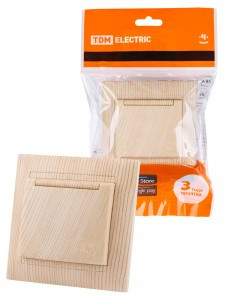 TDM Лама роз. СУ 1 мест. 16А (земля) IP44 с крышкой сосна SQ1815-0326