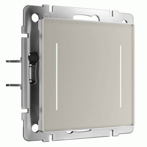 Werkel мех. выкл. СУ 2 кл. сенсорный с подсветкой (дымчатый) W4522014