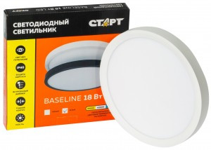 СТАРТ св-к встр. св/д даунлайт 18W(1620lm) 3-4-5К 230x25 IP40 круг диммер бел 19458
