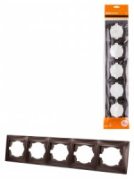 TDM ЛАМА Рамка 5-ти постовая горизонтальная шоколад (10!) SQ1815-0537