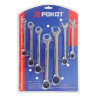 РОКОТ Набор комбинированных ключей с трещоткой, 7 шт.