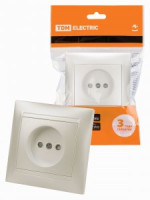 TDM Лама роз. СУ 1 мест. 10А 250В, шторки перламутр SQ1815-0810