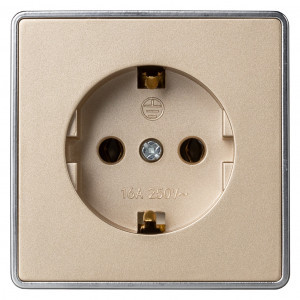 Smartbuy Сириус роз. ОУ 1 мест. 16А (земля) шампань SBE-07w-16-S1-Z