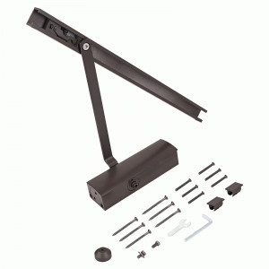 Доводчик дверной NOTEDO DC-075 SL+HO BROWN со скользящей тягой, с фикс. до 60 кг (10)