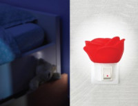 Camelion NL-172 ночник 0.5W 5LED 60x60x55 Роза 220V, пластик/резина, выкл.