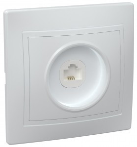 IEK КВАРТА РТ10-КБ роз. СУ 1 мест. телеф. бел. ETK10-K01-DM