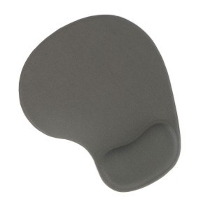 Коврик для мыши Gembird с подушкой под запястье 225х195х5мм, серый, ткань+резина, блистер 21304