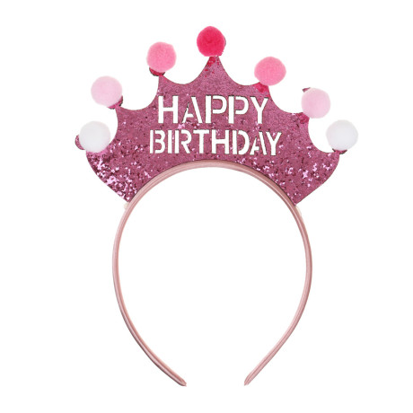 FNtastic Ободок праздничный С Днем Рождения, пластик, 21x17 см, 4 цвета