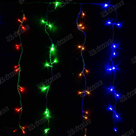 Гирлянда штора LED LС-2-6 200 лампочек, прозрачный провод 2*2 м цветной