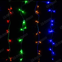 Гирлянда штора LED LС-2-6 200 лампочек, прозрачный провод 2*2 м цветной
