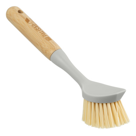 Щетка для посуды круглая d 60х230 мм, бамбуковая рукоятка, Home Palisad
