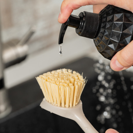 Щетка для посуды круглая d 60х230 мм, бамбуковая рукоятка, Home Palisad