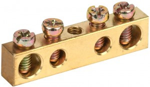 IEK шина PEN "земля-ноль" 6х9мм 4/1 (4группы/креп по центр)