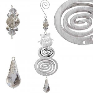 Металлическая подвеска "Снеговик", 6,7х12 см, серебро Волшебная страна 100957