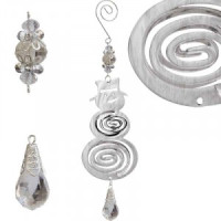 Металлическая подвеска &quot;Снеговик&quot;, 6,7х12 см, серебро Волшебная страна 100957