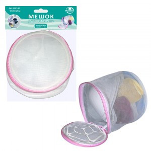 Мешок д/стирки, тубус, d=18см, h=14см (кратность 5шт!!!), сетка-полиэстер MJ87-80 Мультидом