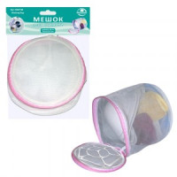 Мешок д/стирки, тубус, d=18см, h=14см (кратность 5шт!!!), сетка-полиэстер MJ87-80 Мультидом