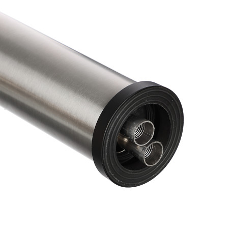 СоюзКран Смеситель для раковины, высокий поворотный, картридж 35мм, нерж. сталь, черный, SS02-M132