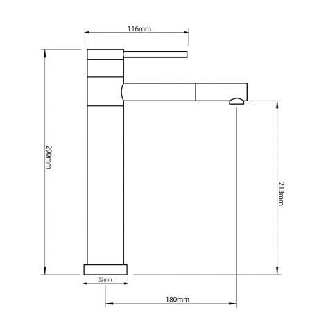 СоюзКран Смеситель для раковины, высокий поворотный, картридж 35мм, нерж. сталь, черный, SS02-M132