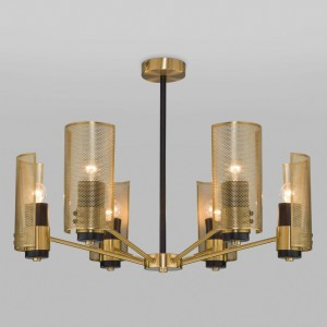 Eurosvet св-к потолоч. E14 6x60 Вт 600х600х450 металл латунный Grino 70139/6 a057940