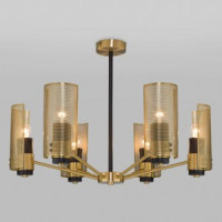 Eurosvet св-к потолоч. E14 6x60 Вт 600х600х450 металл латунный Grino 70139/6 a057940