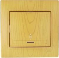 Lezard Мира выкл. СУ 1 кл. 10А (проходн., инд.) ольха (корпус PC) 701-0701-114