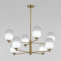 Eurosvet люстра 8x40W G9 800х800х770 мет. бел./латунь Loona 60161/8 a065609