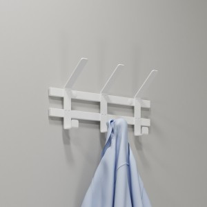 Вешалка настенная Торонто 3 (3 крюч.) 34*8,5*16,8см (БЕЛЫЙ) ВНТ3Б под заказ ЗМИ