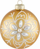 Шар "Снежинка" SYBLQA-0523062, 8см (кратность16шт!)(цена за 1шт) Волшебная страна