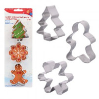 Форма кулинарная &quot;Новый Год&quot; (3шт/уп) цена за уп, VL2-86 Мультидом