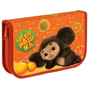 Пенал 1 отделение, 210*130 Мульти-Пульти "Чебурашка", две откидные секции, ткань Арт.357574