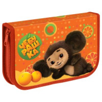 Пенал 1 отделение, 210*130 Мульти-Пульти &quot;Чебурашка&quot;, две откидные секции, ткань Арт.357574