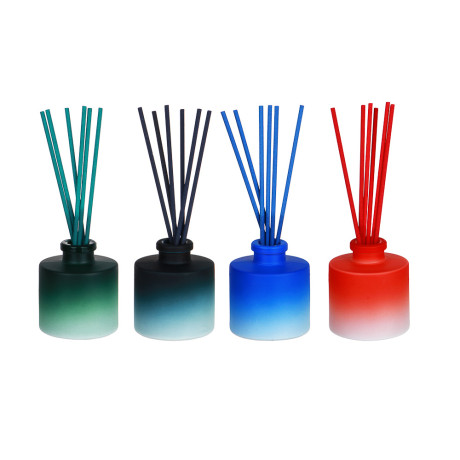 LADECOR Аромадиффузор с цветными палочками, LUX, 50 мл, райский остров, тропич.остров, дух свободы