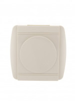 Lezard DEMET роз. ОУ 1 мест. 16А (земля) с крышкой,  крем (основание PBT, корпус PC) 711-0300-123