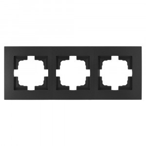 Bylectrica НОВЫЙ СТИЛЬ рамка 3 мест. СУ черный графит, (ЮЛИГ.735212.553 черный графит)