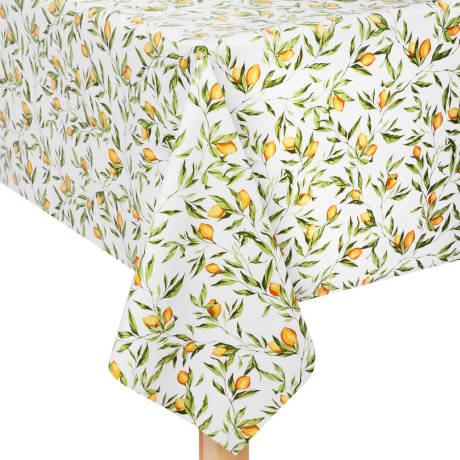PROVANCE Лимонный курд Скатерть ПВХ 140х140см на текстильной основе, лимоны