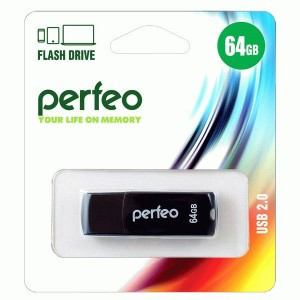 Флэш-диск USB 64GB Perfeo Perfeo C09 Black