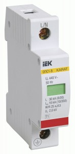IEK ограничитель импульс. перенапр. ОПС1-B 1P In=30kA  Un=400B Im=60kA