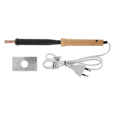 Паяльник электрический ЭПСН-03-100/220, деревянная ручка, Сибртех