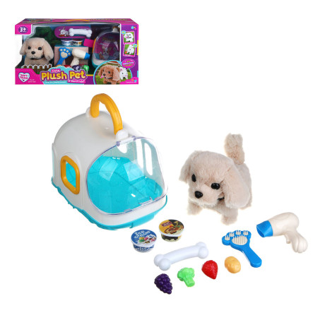 ИГРОЛЕНД Питомец интерактивный с акс, 2хАА, ABS, полиэстер, 47х24х23 см