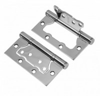 Петля без врезки РЕНЦ 100*75*2,5, 2 подшип. б/колп. хром блест. IN100-2BB FH CP(2шт)